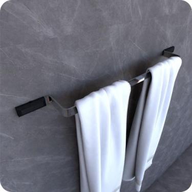 Imagem de Suporte Porta Toalhas De Banho Cromado e Preto Empire - MetalCromo