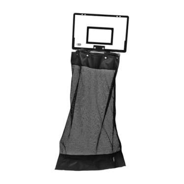 Imagem de Baoblaze Cesto de roupa suja pendurado, saco de roupa suja dobrável, economizando espaço com ganchos sobre a porta para apartamento de hotel interno de fazenda, Preto