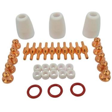 Imagem de Kit de Consumíveis para Tocha Plasma Curto com 36 Peças - V8 BRASIL