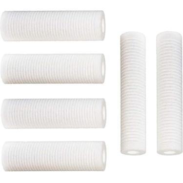 Imagem de CFS Pacote com 6 cartuchos de filtro de água soprada por sedimentos sulcados compatíveis com modelos AP110, WHCF-GD05, Watts FPMBG-5-975 – Cartucho de filtro de substituição para toda a casa – 5