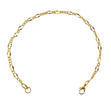 Imagem de Pulseira Masculina Elos Torcidos 3 Em 1 Folheado Em Ouro 18k