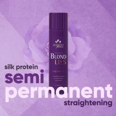 Imagem de Escova progressiva alisamento matizador blond liss amazon flowers 1000