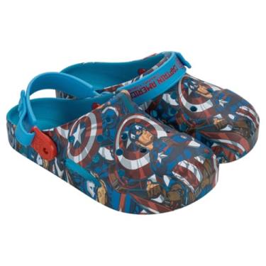 Imagem de Chinelo Infantil Menino Grendene Kids Marvel Print Babuch Azul 30