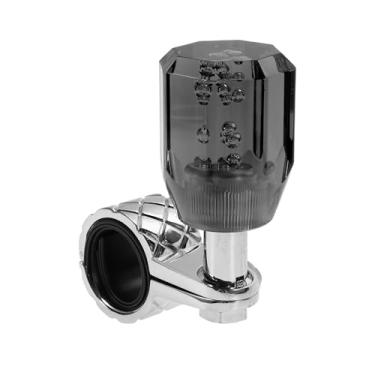 Imagem de INFINAUTO Maçaneta de volante de carro de 43 mm octogonal cristal veículo bola rotadora para caminhonetes SUV Semi-Reboques Vans Barcos Cinza 1 peça