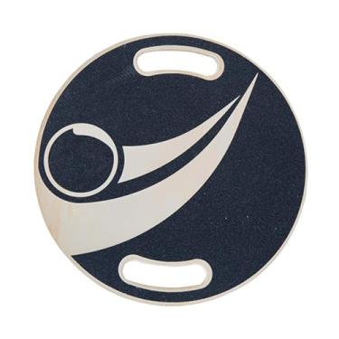 Imagem de Dynwave Prancha de equilíbrio oscilante de madeira de 40 cm, circular, profissional para academia em casa, disco de treinamento de estabilidade leve e