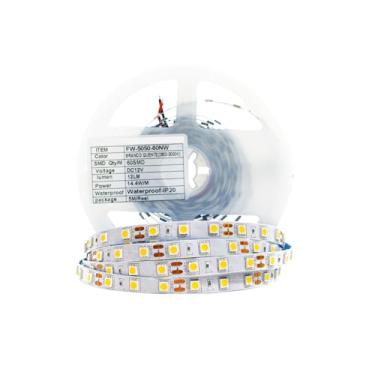 Imagem de Fita Led 5050 5 Metros 300 Leds Ip20 12v S/silicone S/fonte (Branco Frio 6000k)