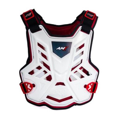 Imagem de Colete Amx Control Trilha Motocross, Branco, Vermelho