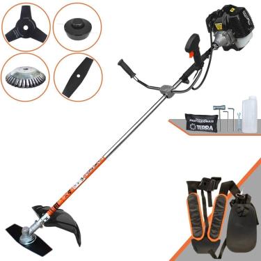Imagem de Roçadeira Aparador de Grama Terra GRH-520 À Gasolina 52cc 2,5HP 4 Em 1 Com Carretel Nyl...
