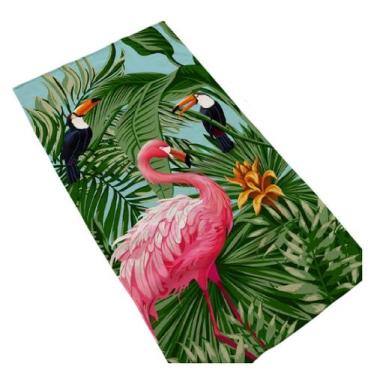 Imagem de Toalha Banho Praia 75x150cm Malaga Teka, Flamingo