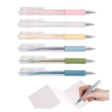 Imagem de Caneta Estilete Corta Papel Retrátil Micro Lâmina Scrapbook Branca 14,