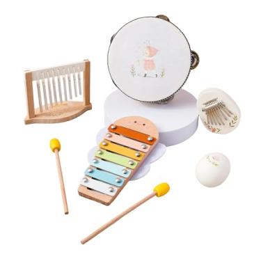 Imagem de Fenteer Instrumentos musicais infantis Instrumentos de percussão Brinquedos musicais educativos para crianças para meninos e meninas