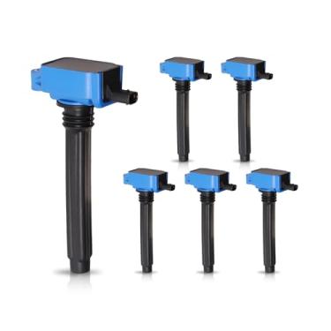 Imagem de Conjunto de 6 bobinas de ignição ENA de alto desempenho compatíveis com Chrysler Dodge Jeep Ram Promaster C/V Volkswagen Routan V6 3.6L 3.0L 2011-2017