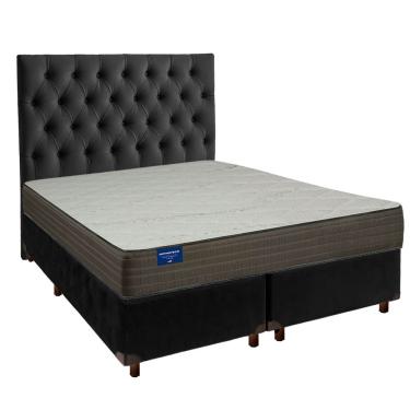 Imagem de Cama Box + Colchão Queen D33 Orthotech Inducol + Cabeceira Estofada