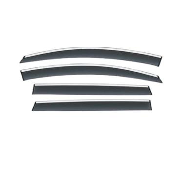 Imagem de GRJQRKHZ Defletor de janela lateral de carro para A&UDI Q2L 2018-2022 Weathershied viseira de porta vento sol proteção chuva janela lateral defletores de vento