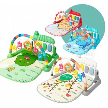Imagem de Tapete de Atividades para Bebê Interativo e Móbiles Musical com Piano Sensorial Linha Premium M5 Armarinhos (Menina)
