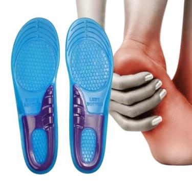 Imagem de Palmilha Ortopédica Gel para Dor nos Pés, Fascite Plantar, Esporão de Calcâneo, Joelhos e Costas – Conforto Diário, Absorção de Impactos e Uso Esportivo - Palmilha de Silicone - LealShop