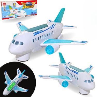 Imagem de Avião de Brinquedo Infantil Com Sons Luz Bate Volta - Europio