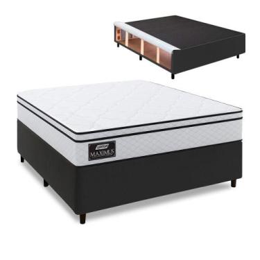 Imagem de Cama Box Baú Lateral Queen Gazin Colchão Com Molas Ensacadas 158x198x6