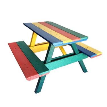 Imagem de A Mesa de Piquenique em Madeira Plástica Maciça Colorida Piscina Jardi