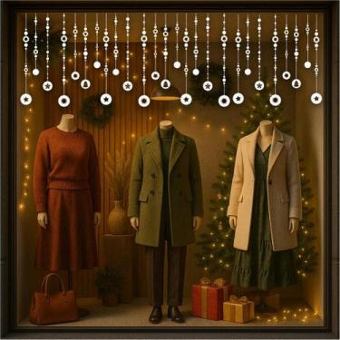 Imagem de Adesivo Decorativo De Natal Guirlanda Para Vitrine Portas Fachadas - P