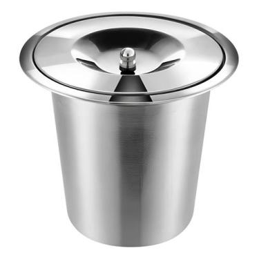 Imagem de Cesto Lixeira Pia Cozinha Embutir 3 L Inox 304 Não Enferruja - AS
