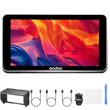 Imagem de Godox GM6S Pro Kit 2 Monitor de campo de câmera DSLR, tela sensível ao toque de 5,5 polegadas, entrada/loop-through HDMI 4K de 2.000 nits, importação 3D LUT, HD 1920x1080 IPS, captura de tela