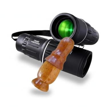 Imagem de Apito De Madeira Aracuã Modelo 31 + Luneta Observação de Pássaros