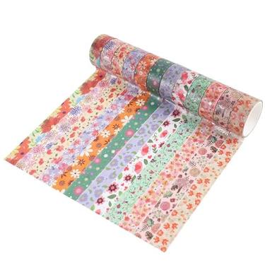 Imagem de Conjunto de adesivos Washi, adesivos transparentes decorativos para artes faça você mesmo artesanato material de diário scrapbook cartão embrulho para presente