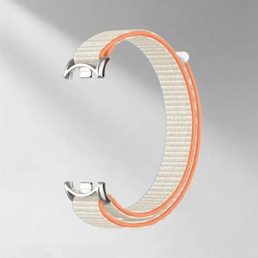 Imagem de Pulseira esportiva de nylon para mulheres e homens, pulseira de substituição para Xiaomi Mi Band 10/9/8 (branco creme, para Xiaomi Mi Band 8/9/10)