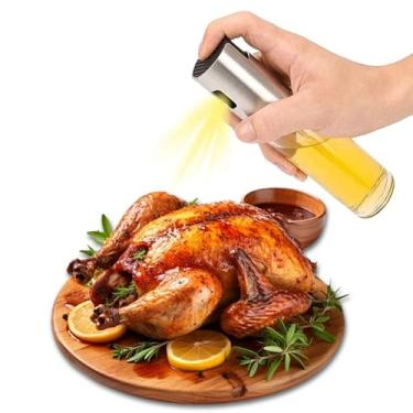 Imagem de Dispensador de azeite de oliva, pulverizador de óleo de aço inoxidável premium, perfeito para cozinhar com precisão e infusão de sabor