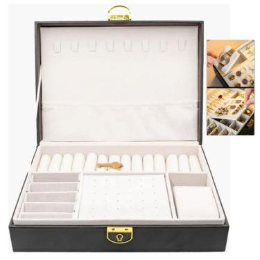 Imagem de Porta Joias Cordao Anel Brinco Relogio Pulseira Acessorio Caixa Estojo