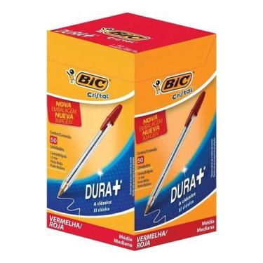 Imagem de Caneta Bic Cristal Clássica  Vermelha  Ponta 1.0 mm