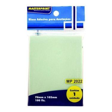 Imagem de Bloco Adesivo para Anotações - Masterprint, Verde