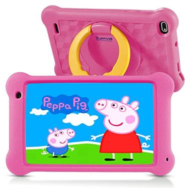 Imagem de Tablet infantil, tela HD IPS de 7 polegadas, capa à prova de choque com suporte, controle parental, câmeras duplas | Android 11,2 GB RAM 32 GB de ROM | armazenamento expansível, WiFi, Bluetooth (rosa)