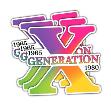 Imagem de (3 peças - 7,6 cm) Geração X Raised On Hose Water Negligence, Decalques de vinil retrô engraçados presentes para adultos da Geração X, amigos nostálgicos, família, para laptop, garrafa de água, copo