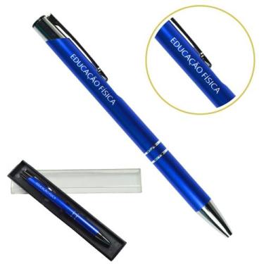 Imagem de Caneta Personalizada Coloridas Cursos Metal Profissional Educação Físi