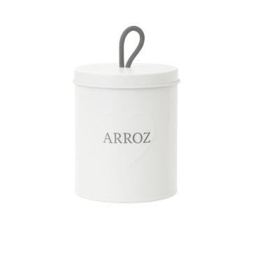 Imagem de Porta Mantimentos Com Tampa Puxador De Corda 11X15Cm - Arroz