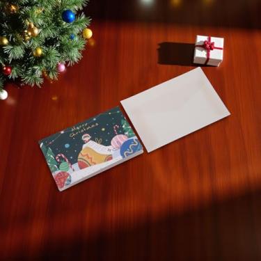 Imagem de 1 conjunto de cartão de felicitações de Natal muleta de Natal com papel envelope multicolorido 12,7 x 8,4 cm
