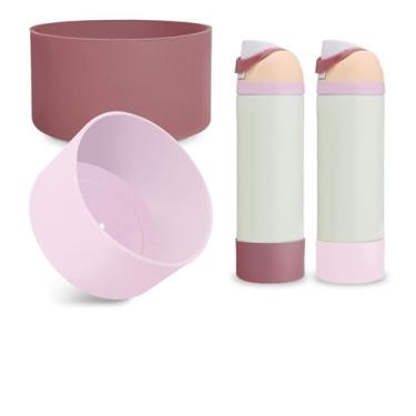 Imagem de Kaitiaki 2 peças de bota de silicone para garrafa de água FreeSip Owala 680 g, capa inferior antiderrapante resistente a arranhões, acessórios de garrafas esportivas protetoras, livre de BPA (névoa