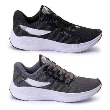 Imagem de Kit 2 Tenis Masculino Esportivo Leve Conforto Modelo Running Academia 