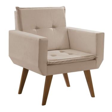 Imagem de Poltrona Decorativa Taurus 1 Lugar Base Palito Tecido Suede