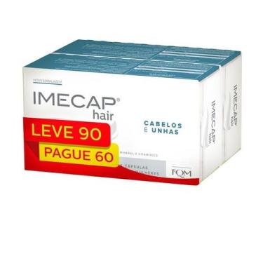 Imagem de Suplemento Mineral e Vitamínico Imecap Hair 90 Cápsulas