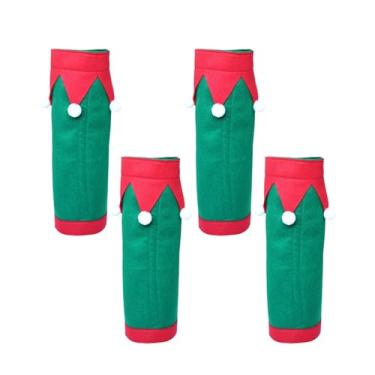 Imagem de menolana Conjunto de 4 protetores de perna para cavalos, acessórios natalinos, equipamento de proteção para cavalos, decoração natalina aconchegante, Verde