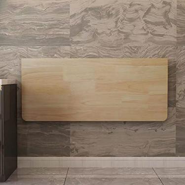 Imagem de Mesa dobrável para lavanderia, mesa dobrável montada na parede, mesa flutuante de madeira, mesa de parede, mesa flutuante dobrável para casa, escritório, estudo, cozinha, rolamento 50 kg (tamanho: 110