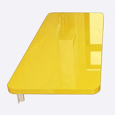 Imagem de Mesa dobrável de folhas suspensas, mesa de computador montada na parede, mesa flutuante de madeira dobrável para lavanderia, mesa dobrável para pequenos espaços cozinha/lavanderia e quarto restaurante