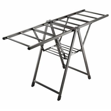 Imagem de LULUMAIC Escorredor de roupas dobrável de 2 camadas com asas ajustadas em altura