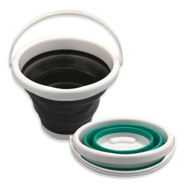 Imagem de Balde Retrátil de Silicone, 5 Litros, Cor Sortida, Dobrável com Alça