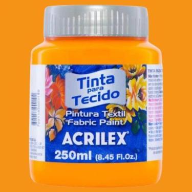 Imagem de Tinta para Tecido Fosca 250ml Acrilex - Cores Quentes - 04125, AMARELO