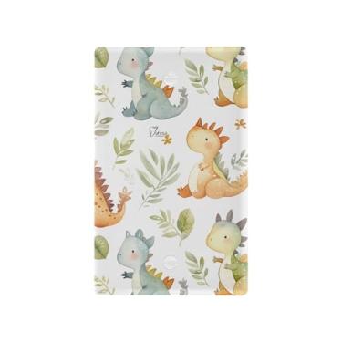 Imagem de SEHANY Capa de tomada de parede de dinossauro engraçado não utilizada, tamanho padrão e à prova de calor, placas decorativas para decoração de escritório doméstico (11,5 cm x 7 cm)