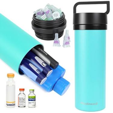 Imagem de MEDINEED Estojo de viagem para refrigerador de insulina, kit de medicamentos para viagem de 60H, 3 a 6 canetas, para diabetes, organizador de medicamentos para viagem, bolsas de gelo aprovadas pela